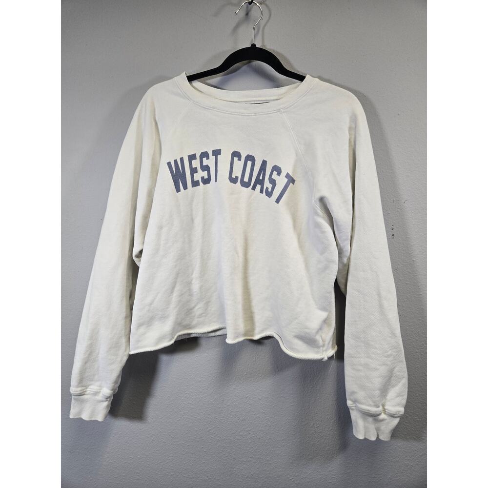 Retro Brand West Coast Crewneck Pullover Sweatshirt White Women’s Size M